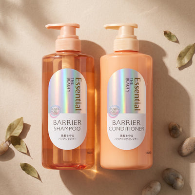 Kao Essential The Beauty Barrier Shampoo & Conditioner Set (450ml Each) — GIFT TOP ANGLE