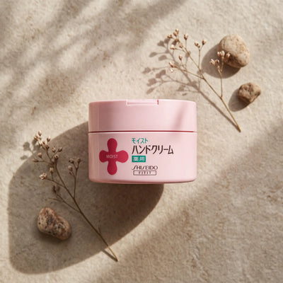 Shiseido Moist Medicated Urea Hand Cream 120g — GIFT - TOP ANGLE lifestyle view