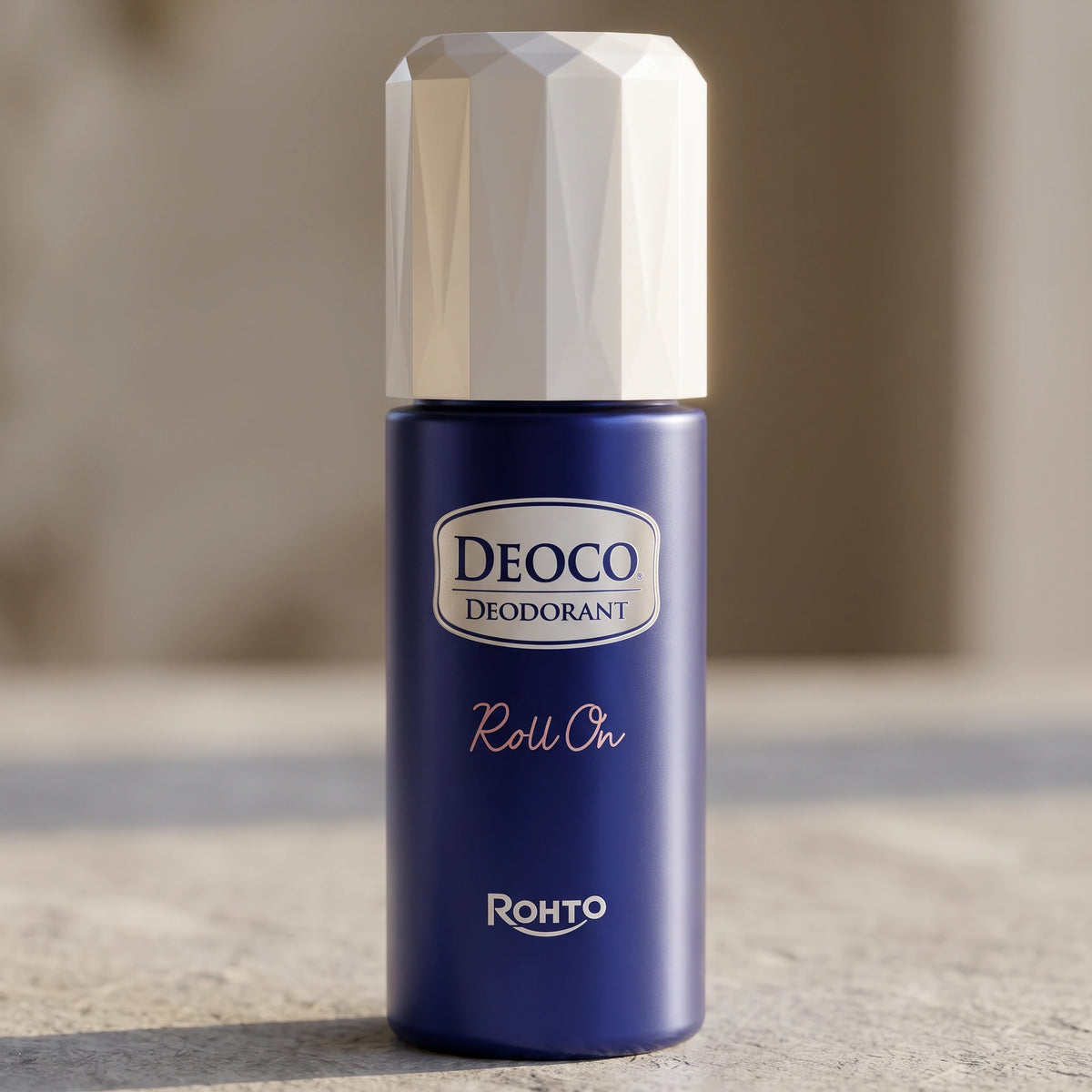DEOCO Medicated Deodorant Roll-On 30ml — macro lifestyle view