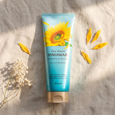 Kracie Himawari Smooth & Repair Oil In Treatment 200g — GIFT TOP ANGLE