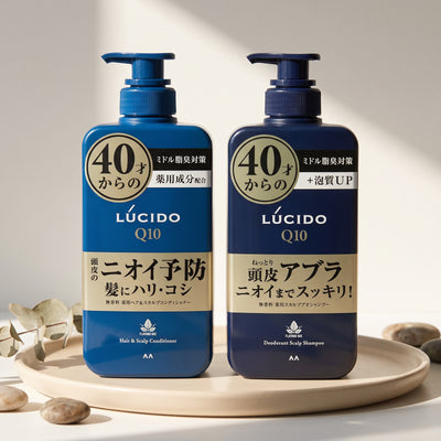 Lucido Q10 Deodorant Scalp Shampoo & Conditioner for Men 450ml x2 — GIFT DEFAULT
