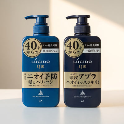 Lucido Q10 Deodorant Scalp Shampoo & Conditioner for Men 450ml x2 — GIFT MACRO