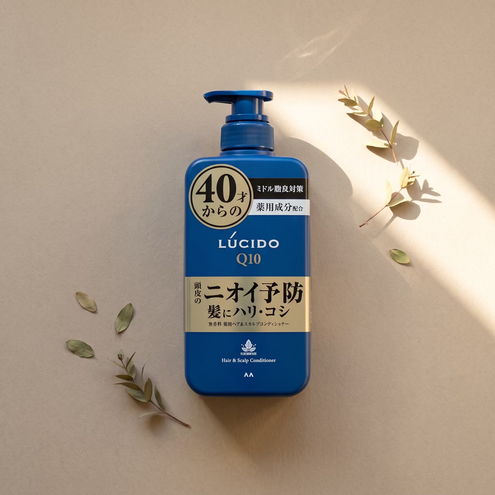 Lucido Q10 Hair & Scalp Conditioner for Men 450ml — GIFT TOP ANGLE