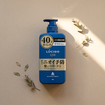 Lucido Q10 Hair & Scalp Conditioner for Men 450ml — GIFT TOP ANGLE