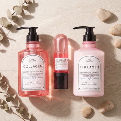 My Boostars Collagen Boost Moisture Shampoo, Treatment & Mist Serum SET (400ml x2 + 90ml) — GIFT - TOP ANGLE