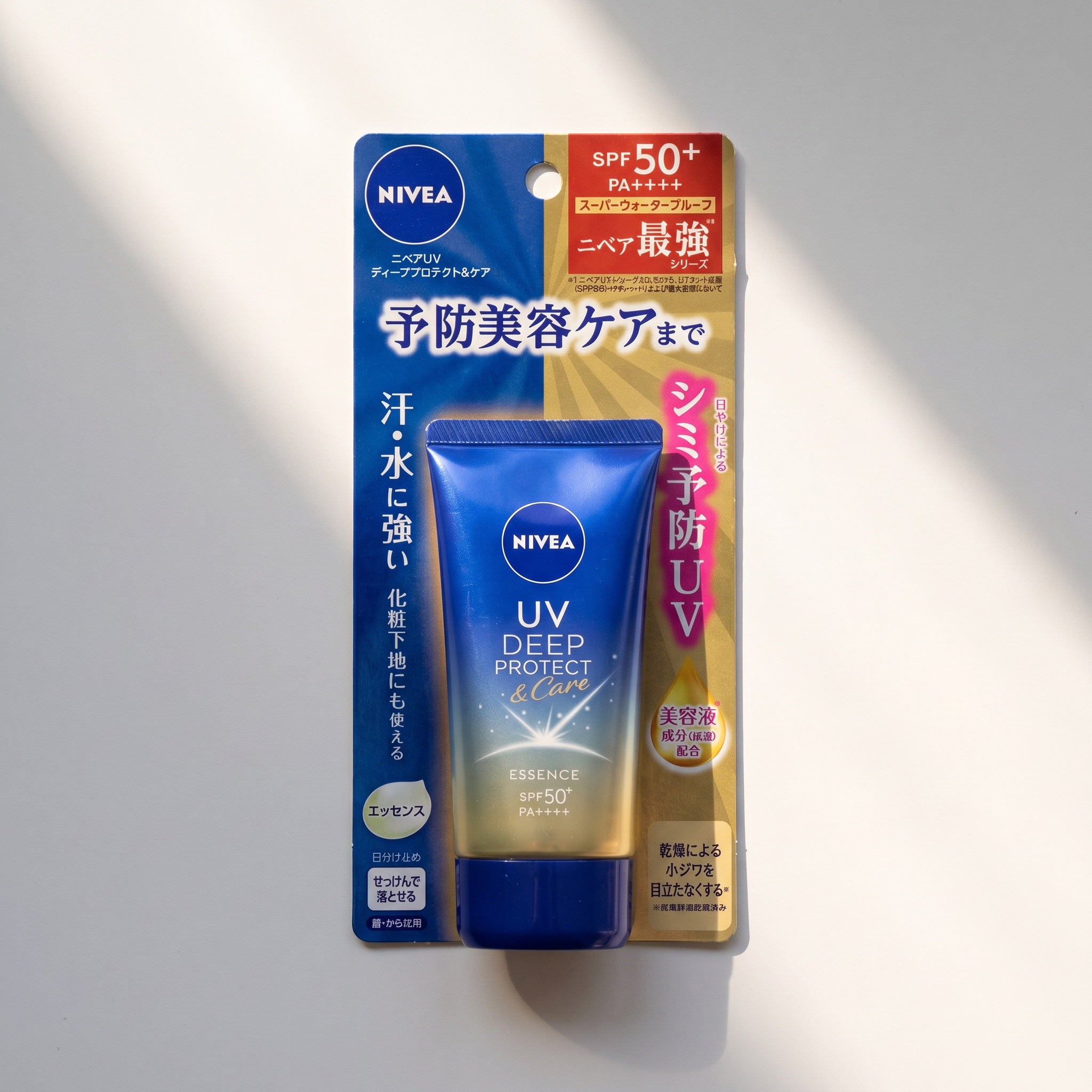 Nivea Japan UV Deep Protect & Care Essence SPF 50+ PA++++ 50g — GIFT MACRO