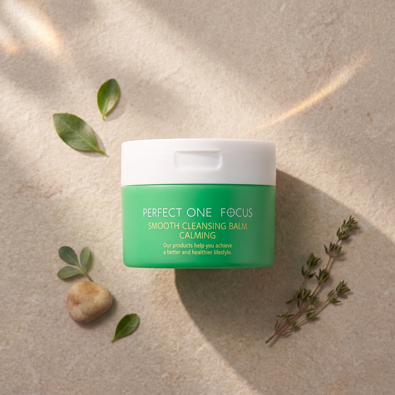 PERFECT ONE FOCUS Smooth Cleansing Balm Calming 75g top angle