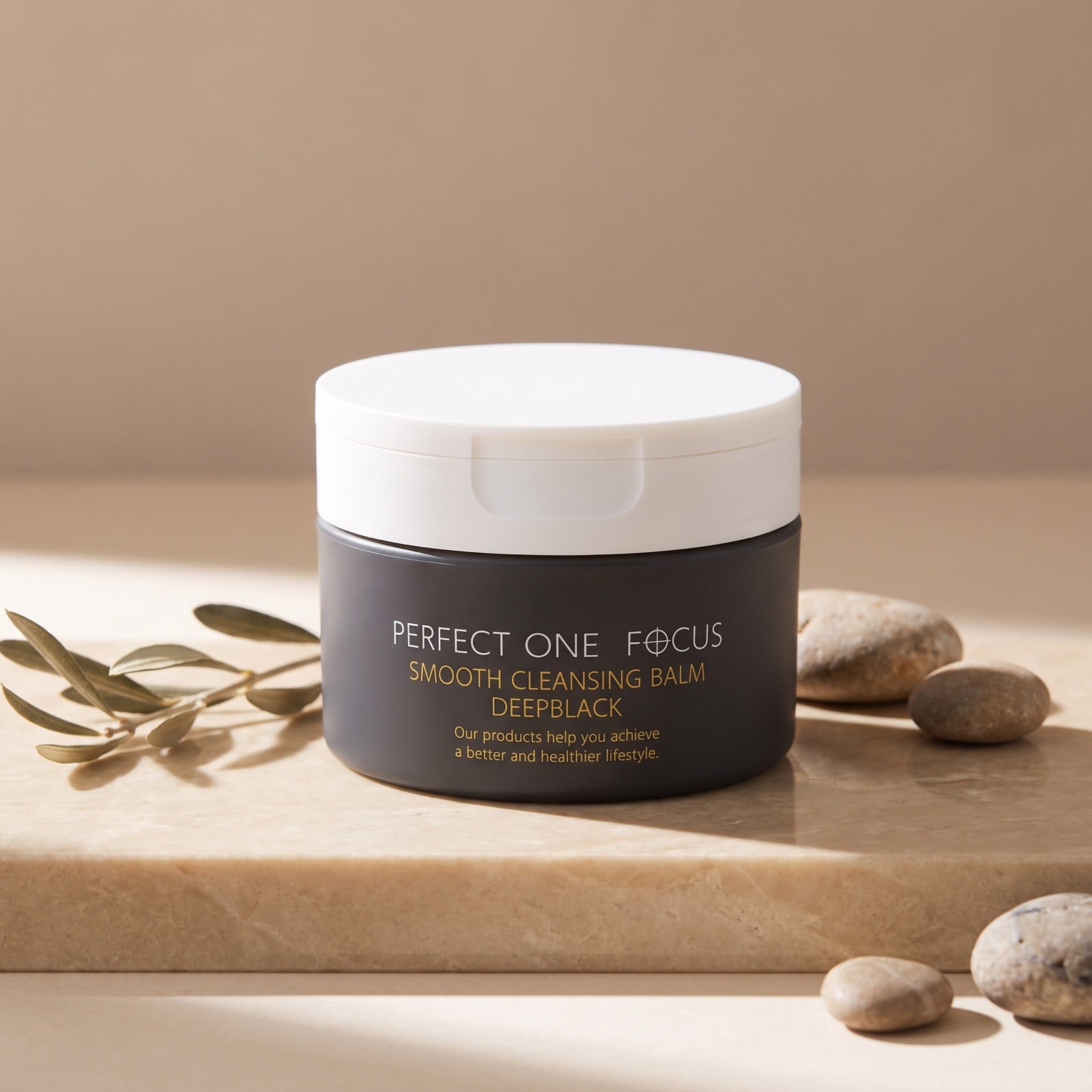 PERFECT ONE FOCUS Smooth Cleansing Balm Deep Black 75g front product view
