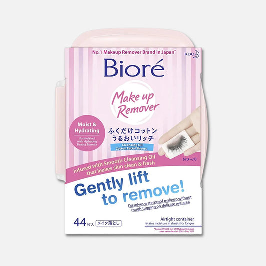 Biore Cleansing Cotton Oil Makeup Remover 44 Sheets - Buy Me Japan