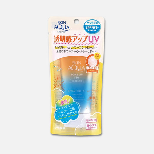 Skin Aqua Tone Up UV Essence Latte Beige SPF 50+ PA++++ 80g - Buy Me Japan