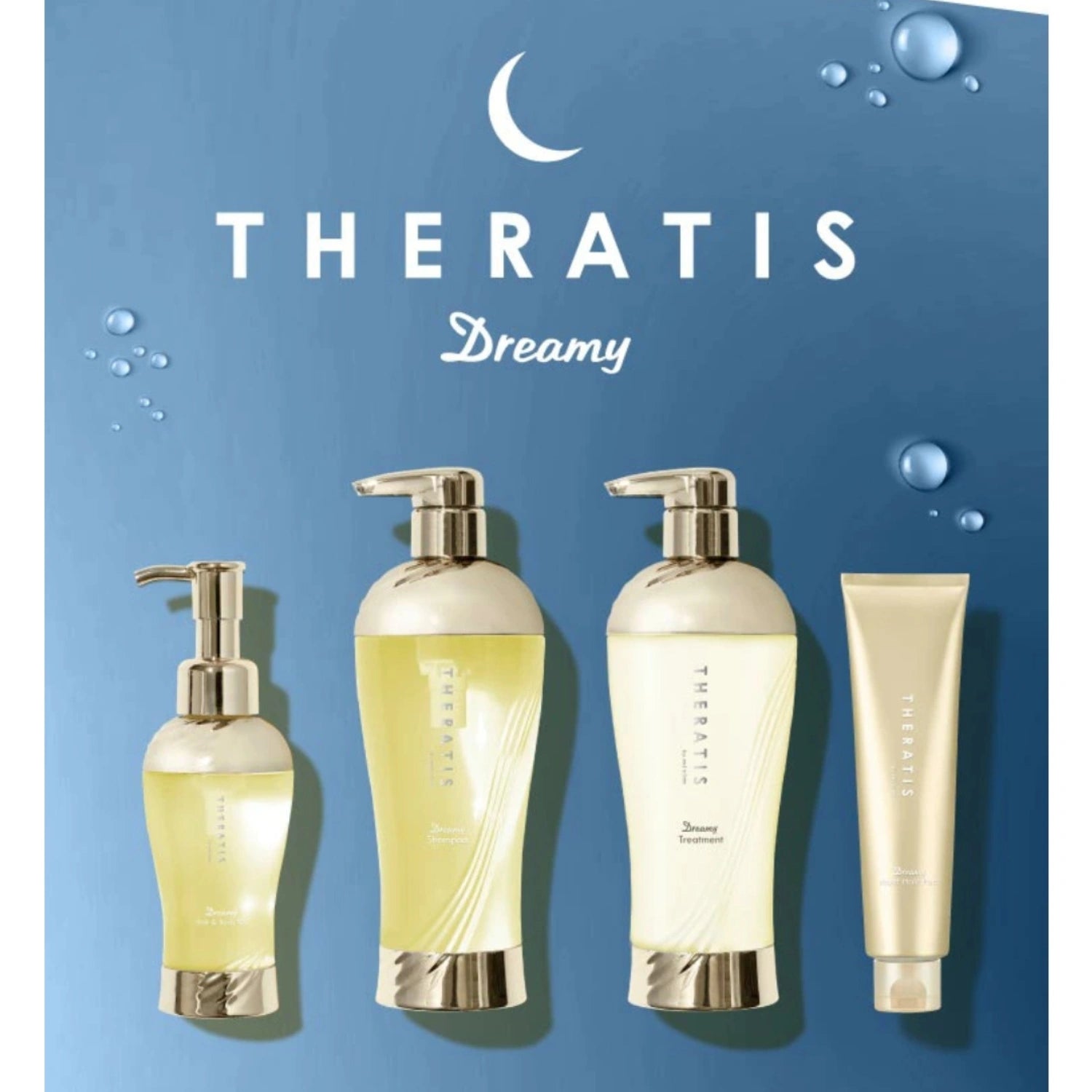Theratis Dreamy Moist Shampoo, Treatment & Hair Mask Set 435ml x2 + 130g - Buy Me Japan
