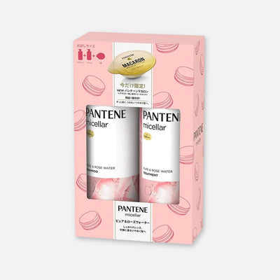 Pantene Japan Micellar Pure & Rose Water Set 400ml Each + Macaron Hair Mask 12ml - Buy Me Japan