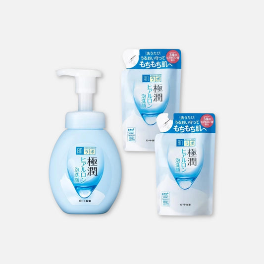 Hada Labo Foam Facial Cleanser 160ml + Refill 2 Units - Buy Me Japan