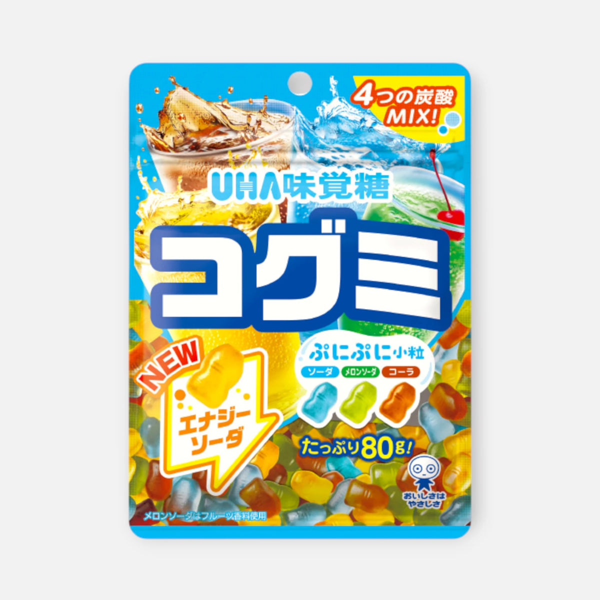UHA Mikakuto Kogumi Drink Assortment Gummies 80g package